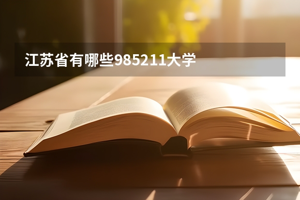 江苏省有哪些985211大学