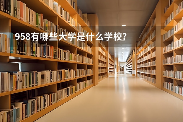 958有哪些大学是什么学校？