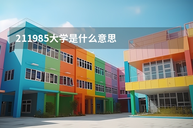 211985大学是什么意思