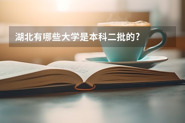 湖北有哪些大学是本科二批的?