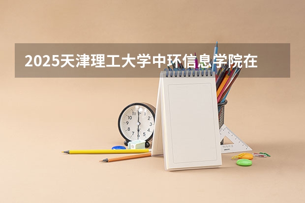 2025天津理工大学中环信息学院在安徽招生情况