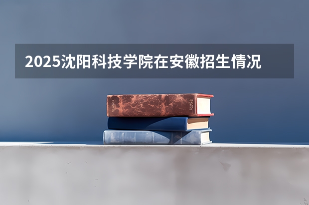 2025沈阳科技学院在安徽招生情况