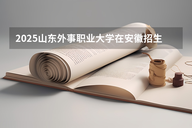 2025山东外事职业大学在安徽招生情况