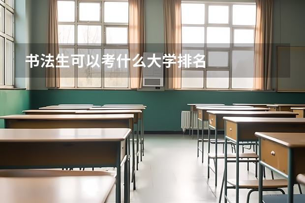 书法生可以考什么大学排名