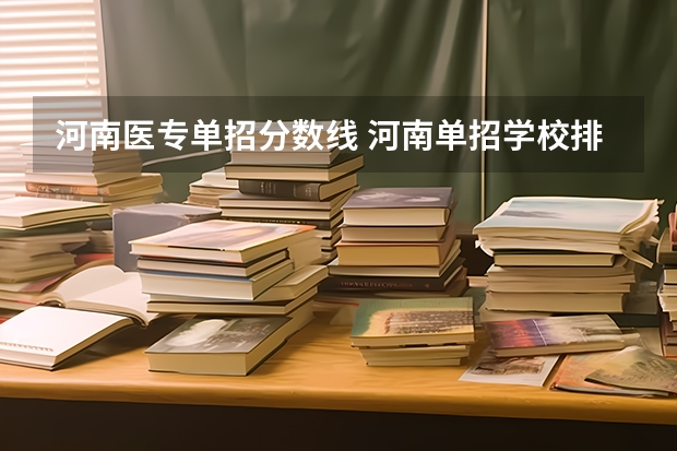 河南医专单招分数线 河南单招学校排名及分数线