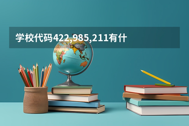 学校代码422,985,211有什么区别