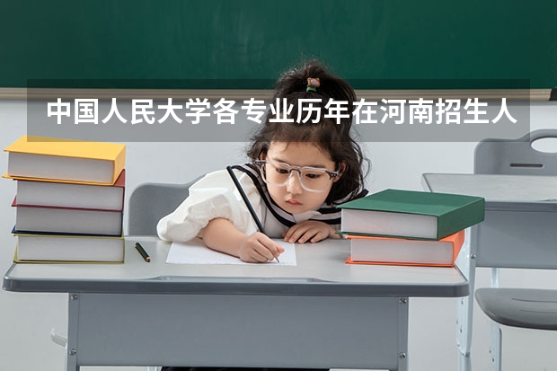 中国人民大学各专业历年在河南招生人数 学费怎么样