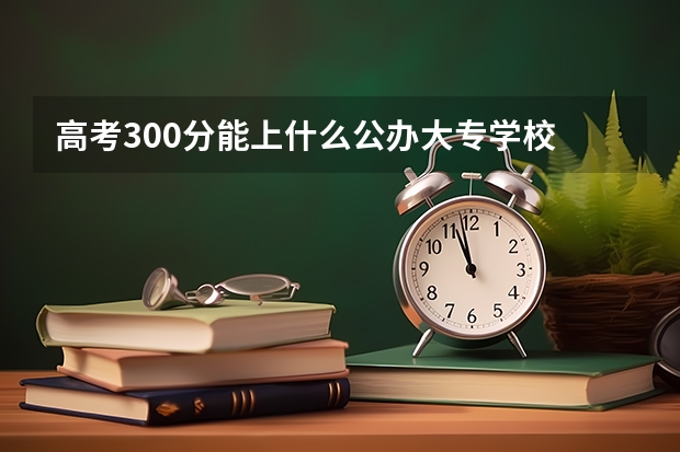 高考300分能上什么公办大专学校