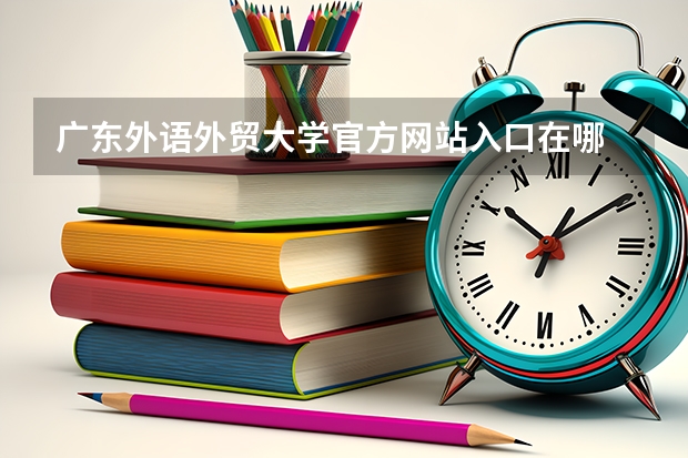 广东外语外贸大学官方网站入口在哪