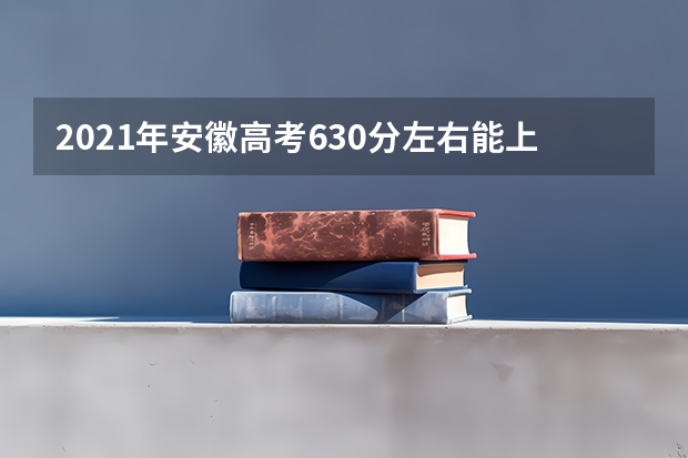 2021年安徽高考630分左右能上什么样的大学