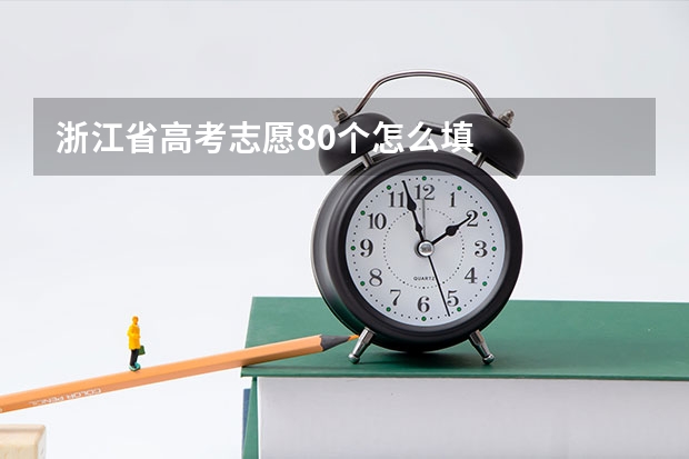 浙江省高考志愿80个怎么填