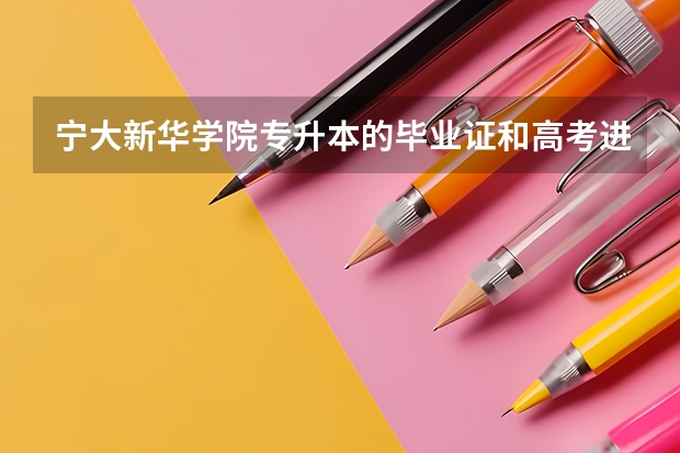 宁大新华学院专升本的毕业证和高考进去的毕业证一样吗？