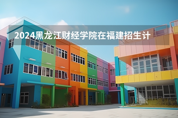 2024黑龙江财经学院在福建招生计划情况