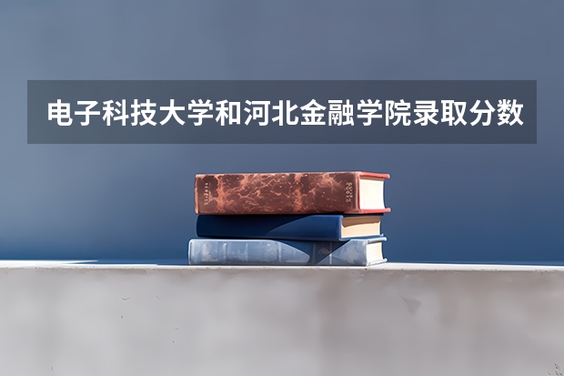 电子科技大学和河北金融学院录取分数参考