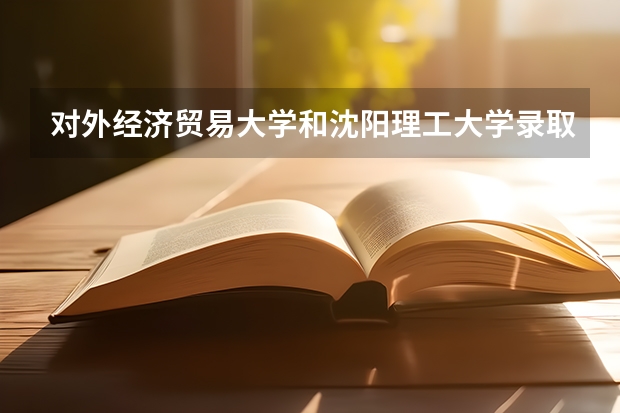 对外经济贸易大学和沈阳理工大学录取分数参考
