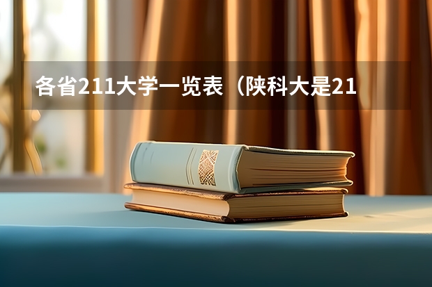 各省211大学一览表（陕科大是211还是985）