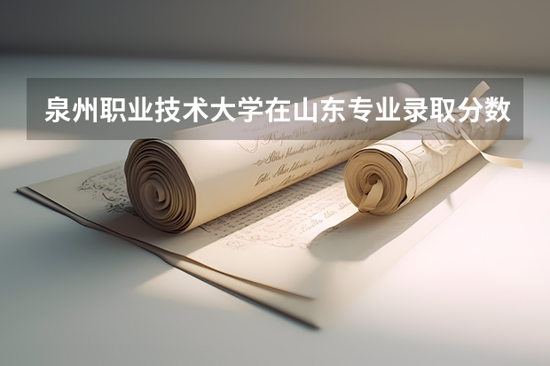 泉州职业技术大学在山东专业录取分数情况