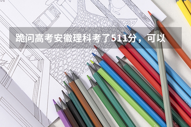 跪问高考安徽理科考了511分,可以走什么样的2本?