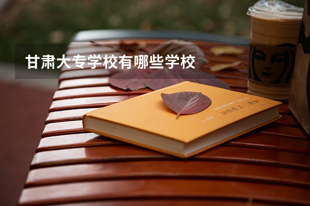 甘肃大专学校有哪些学校
