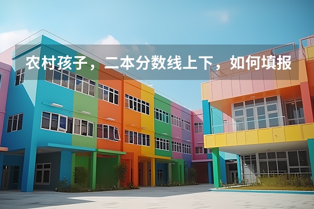 农村孩子，二本分数线上下，如何填报自愿