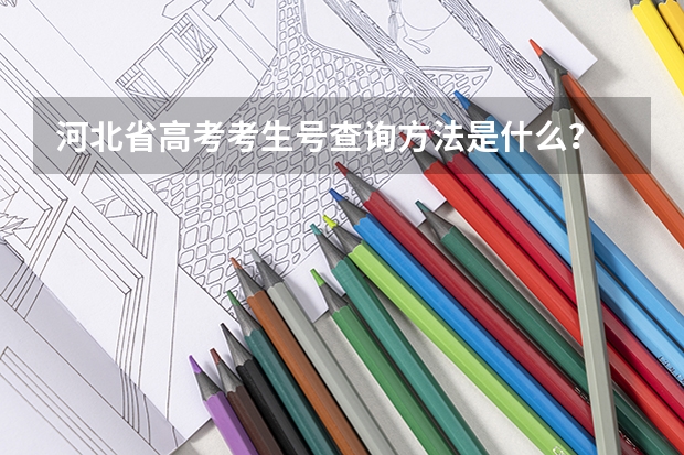 河北省高考考生号查询方法是什么?