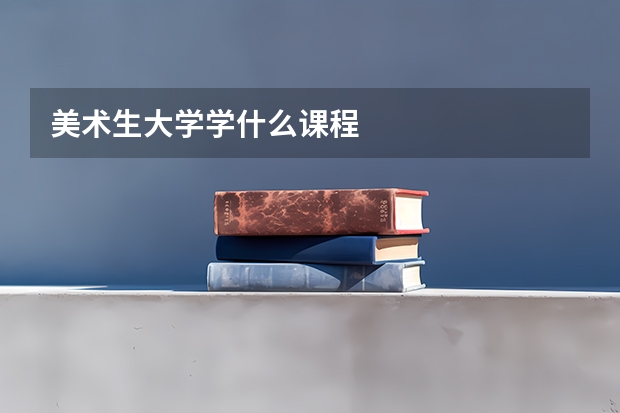 美术生大学学什么课程
