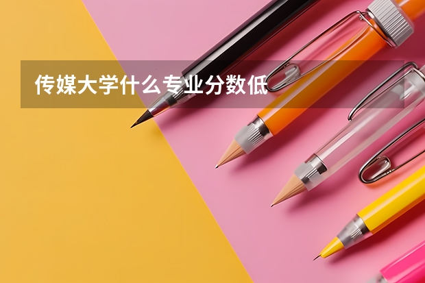 传媒大学什么专业分数低
