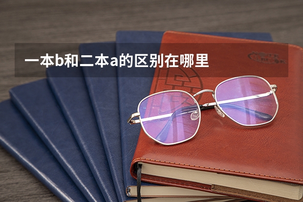 一本b和二本a的区别在哪里