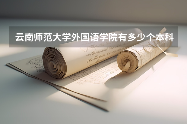 云南师范大学外国语学院有多少个本科专业?