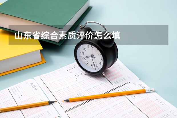 山东省综合素质评价怎么填