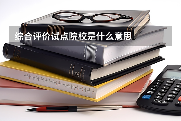 综合评价试点院校是什么意思