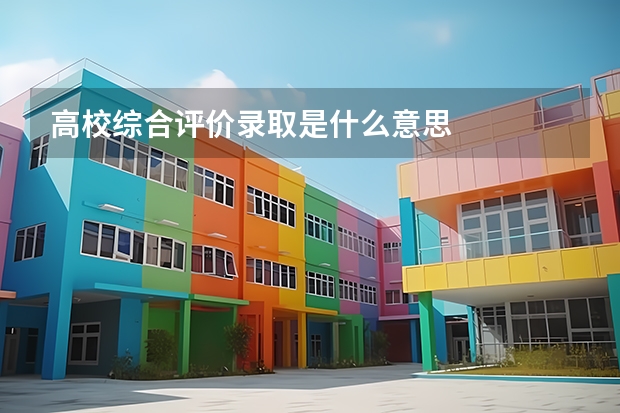 高校综合评价录取是什么意思