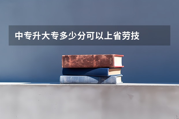 中专升大专多少分可以上省劳技