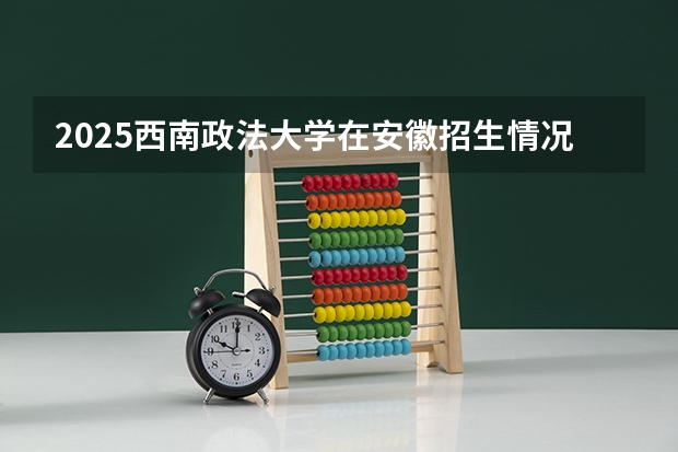 2025西南政法大学在安徽招生情况