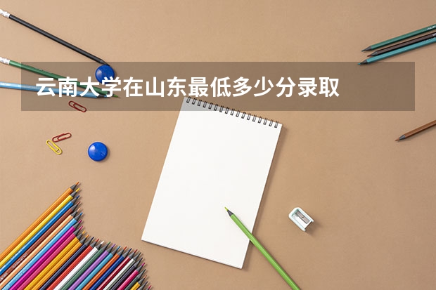 云南大学在山东最低多少分录取