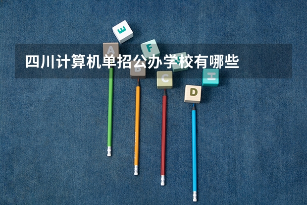 四川计算机单招公办学校有哪些